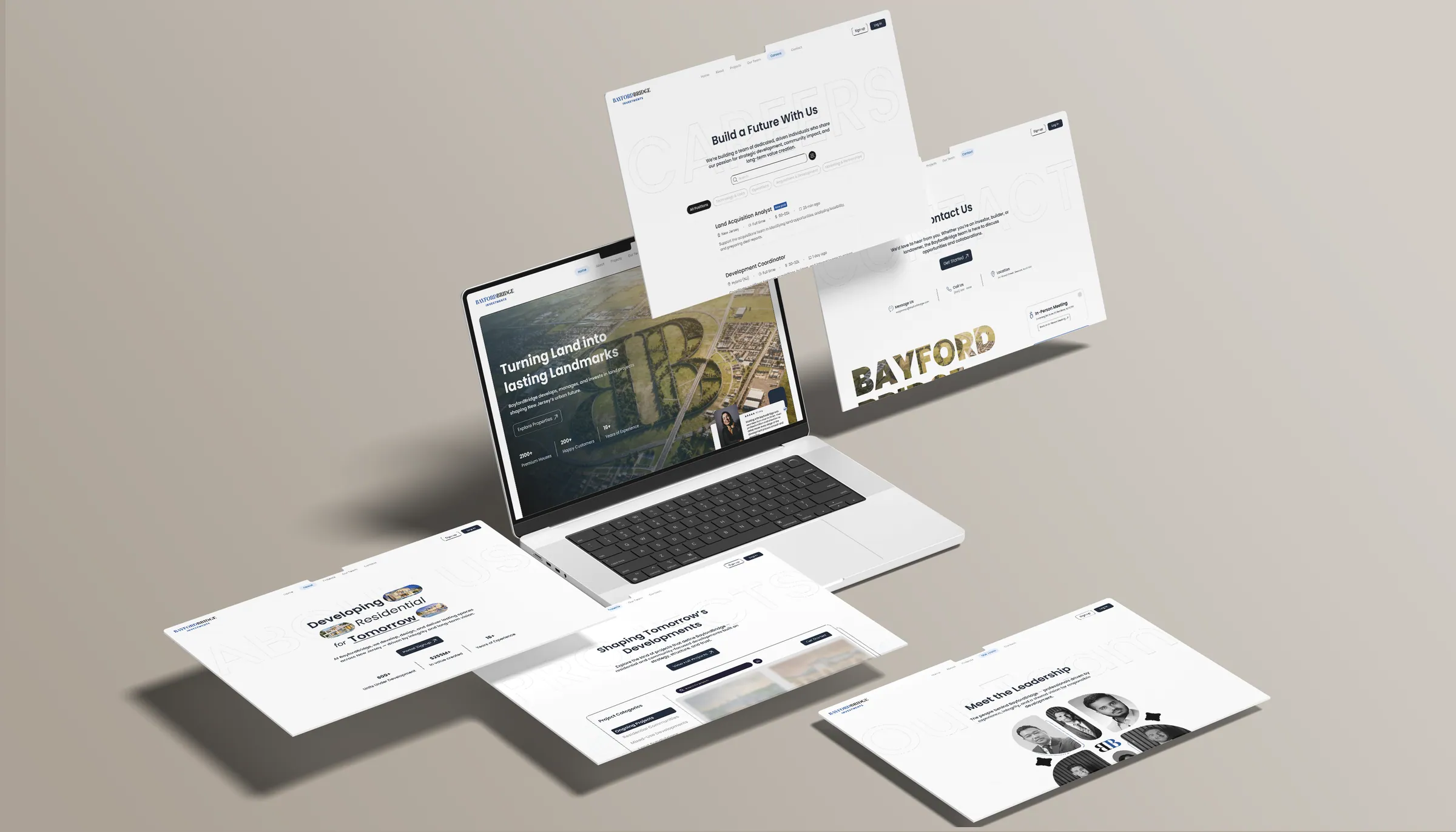 BayfordBridge pages floating around a laptop